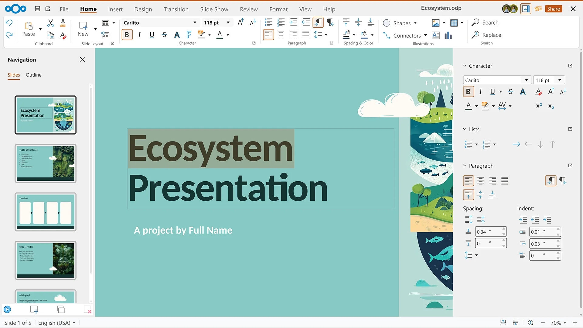 Slideshow of a Word document, an Excel spreadsheet and a PowerPoint presentation editing in the browser