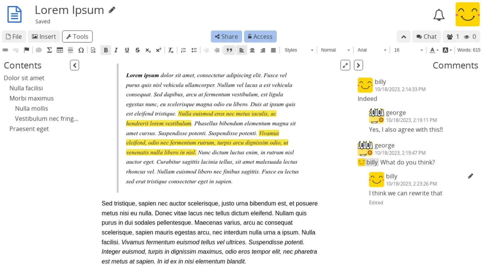 Notes interface preview