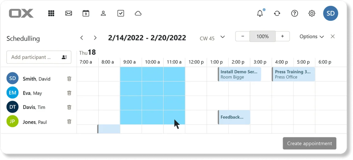 Mail interface preview 2