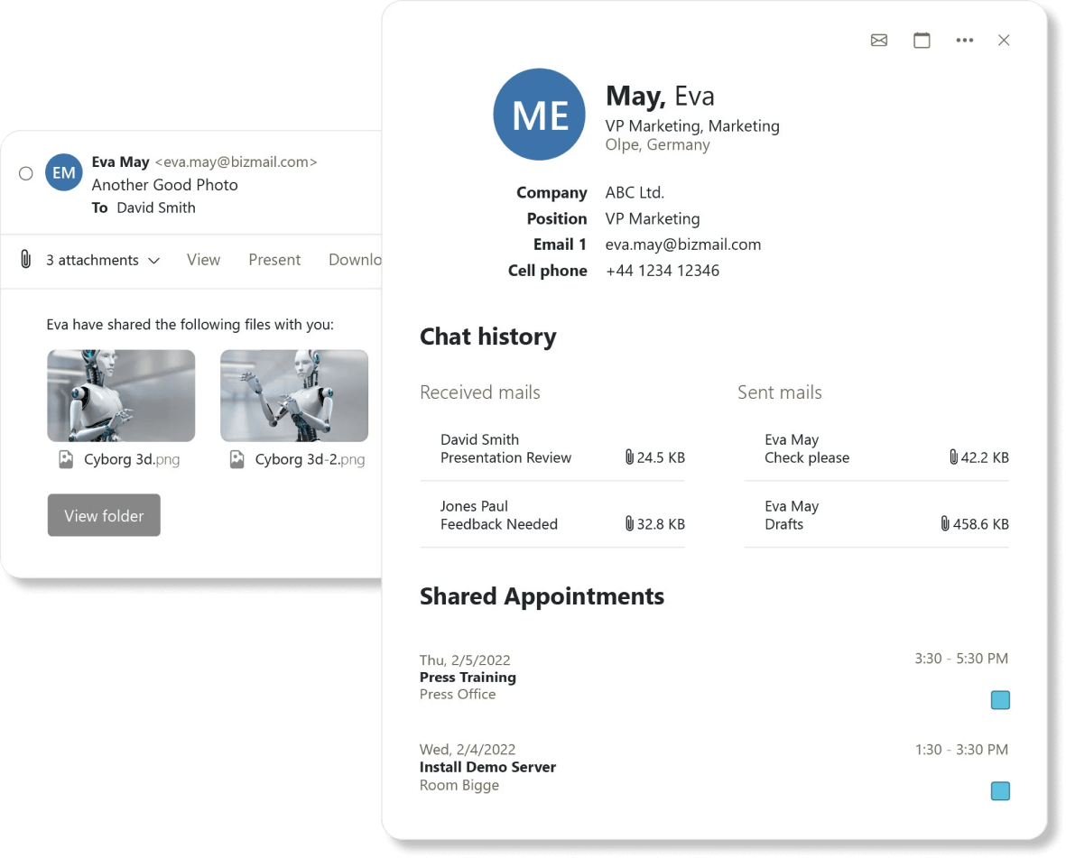 Mail interface preview 3