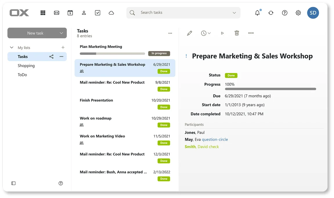 Mail interface preview 4